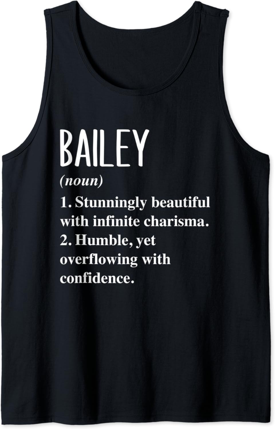 Bailey First Name Definition Personalized Gift Idea Tank